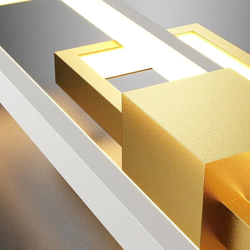 Applique Murale LED Design Géométrique Doré