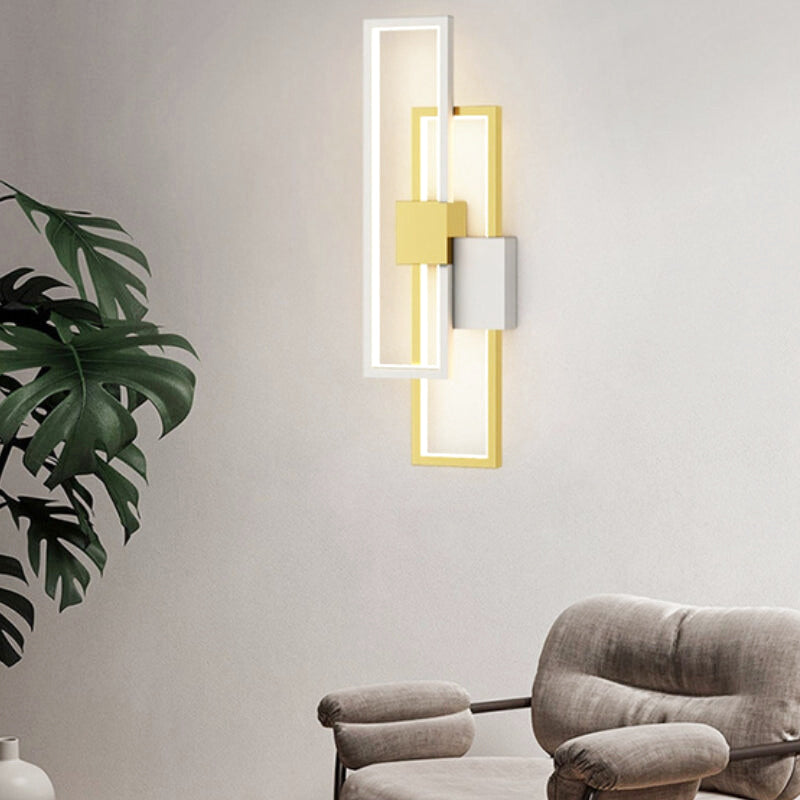 Applique Murale LED Design Géométrique Doré