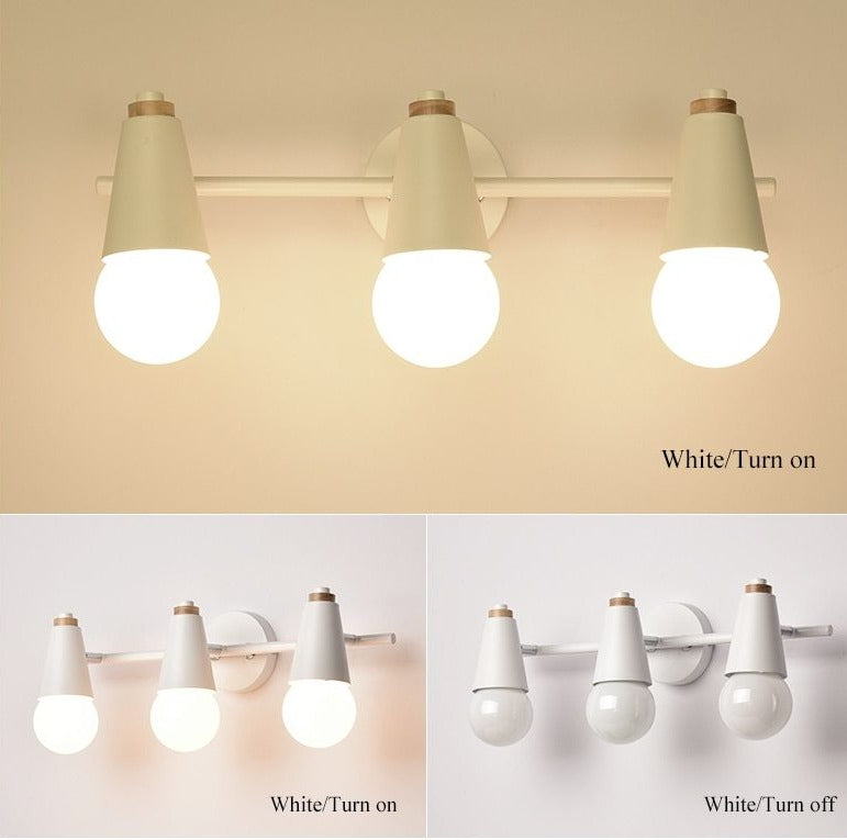 Applique Murale LED Ari – Métal & Bois, 2/3 Têtes