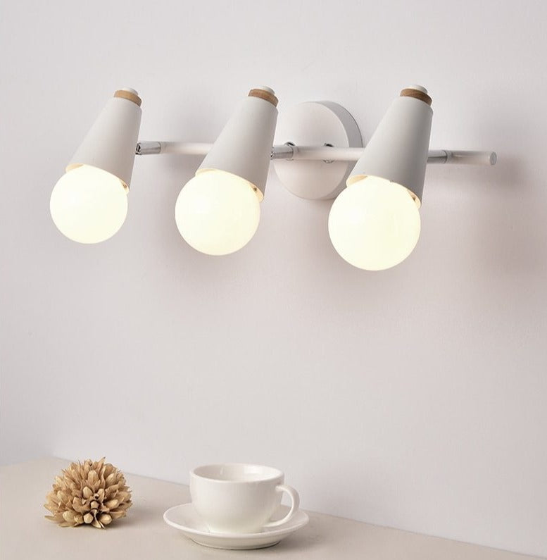 Applique Murale LED Ari – Métal & Bois, 2/3 Têtes