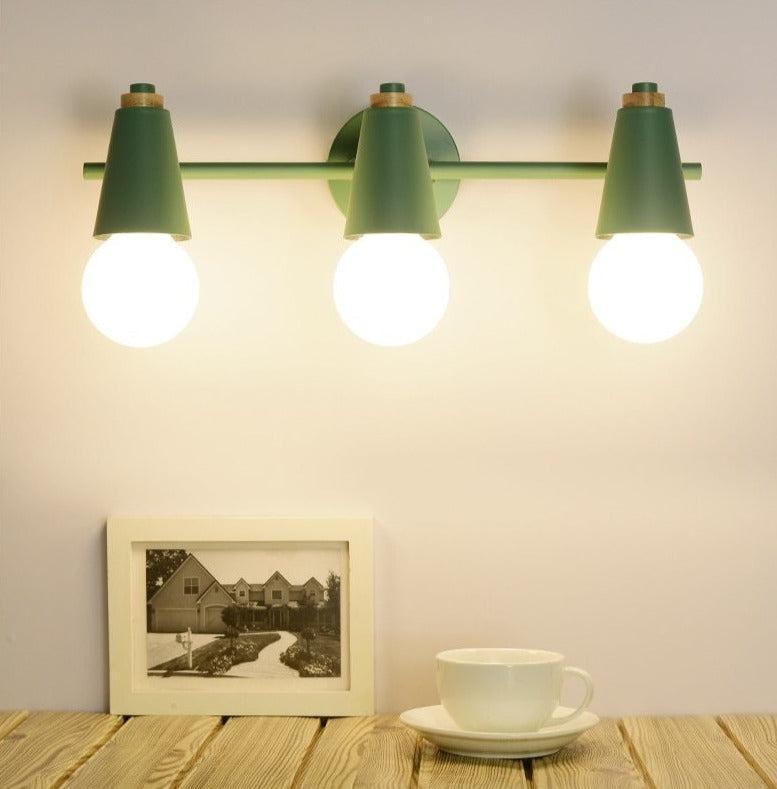 Applique Murale LED Ari – Métal & Bois, 2/3 Têtes