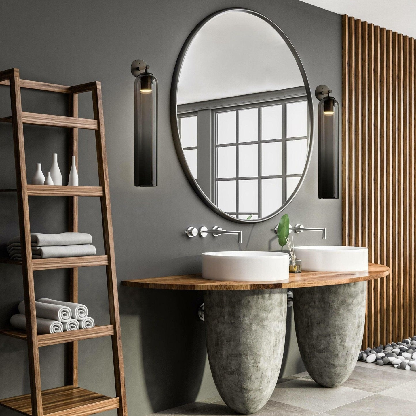 Applique Murale Cylindrique en Verre – Design Moderne