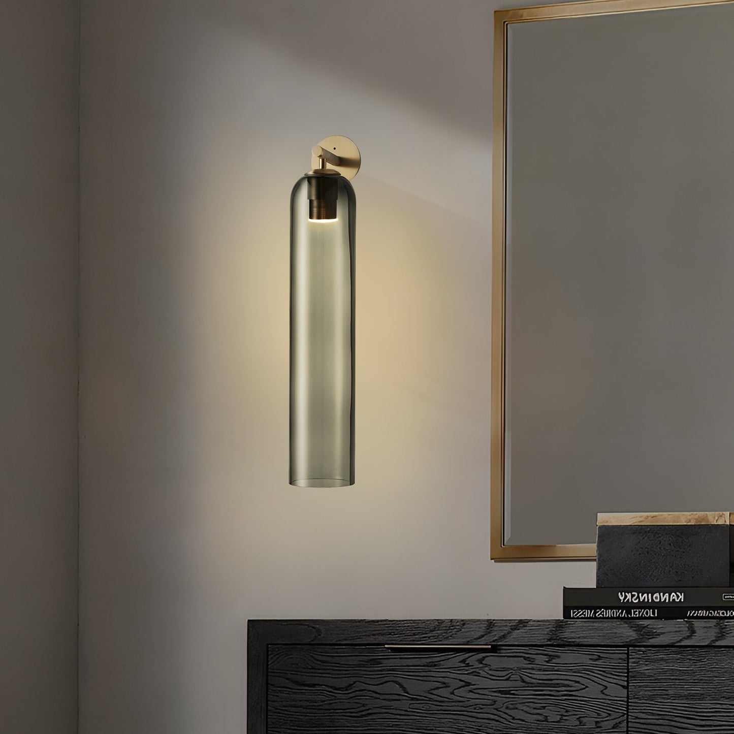 Applique Murale Cylindrique en Verre – Design Moderne