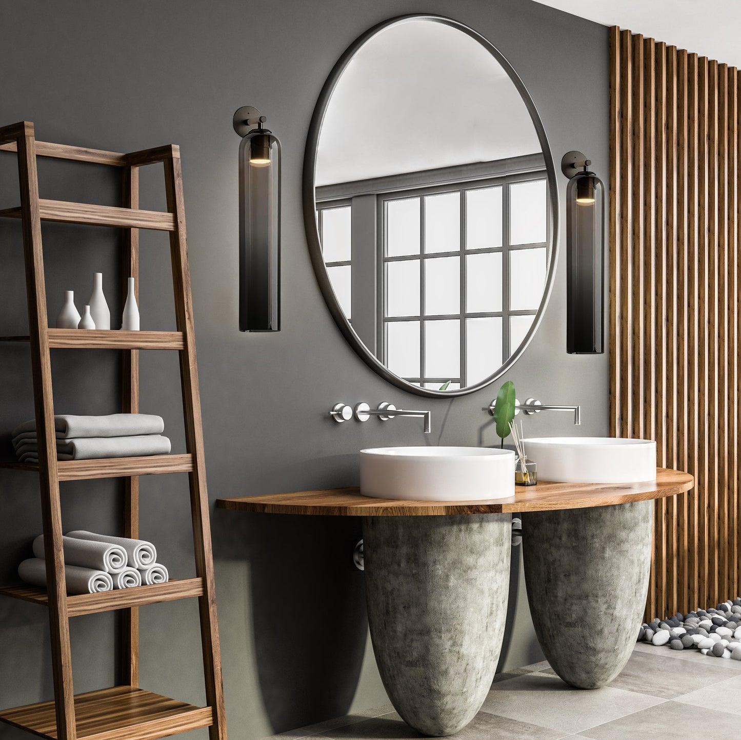 Applique Murale Cylindrique en Verre – Design Moderne