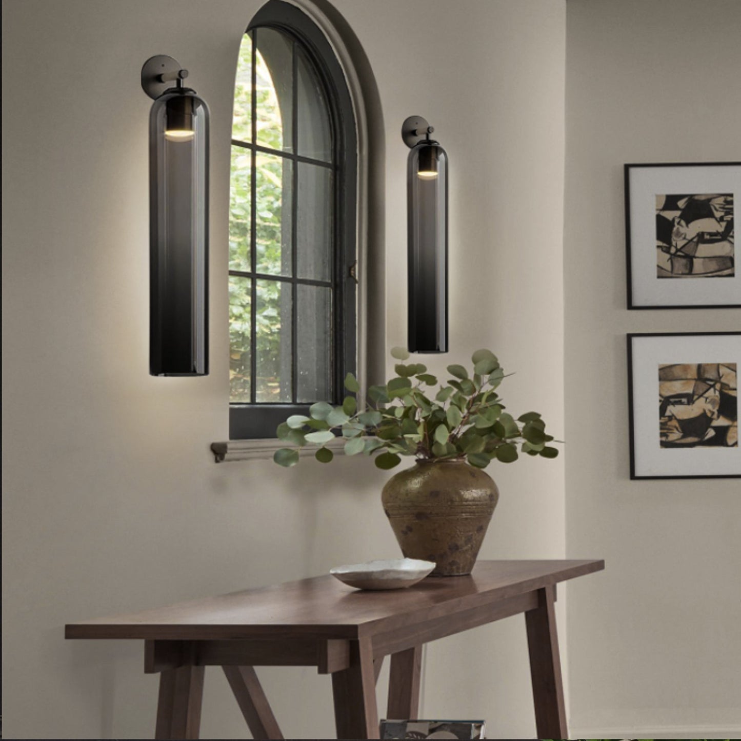 Applique Murale Cylindrique en Verre – Design Moderne