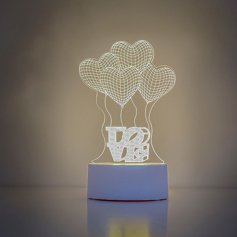 Lampe LED Acrylique Design Rectangulaire USB Blanche