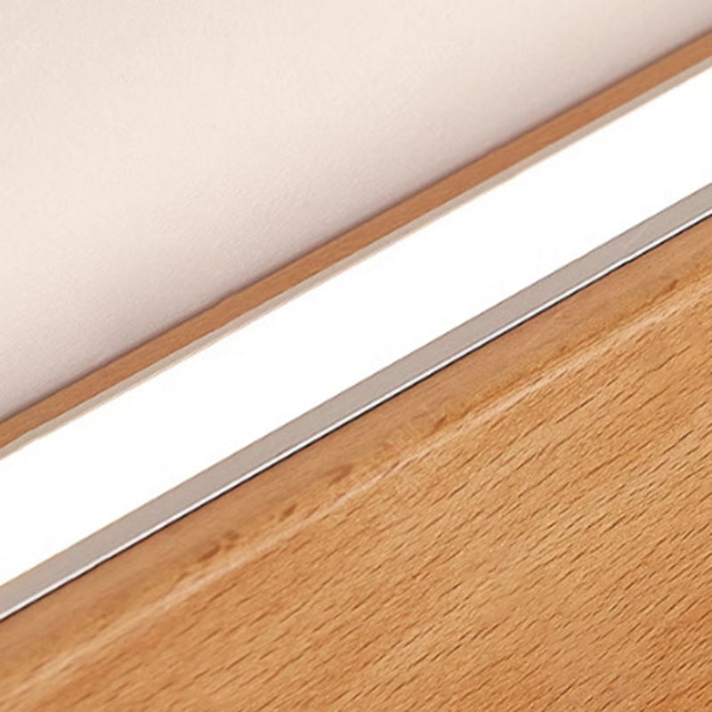 Applique LED Bois Massif, Style Japonais, 60–180 cm
