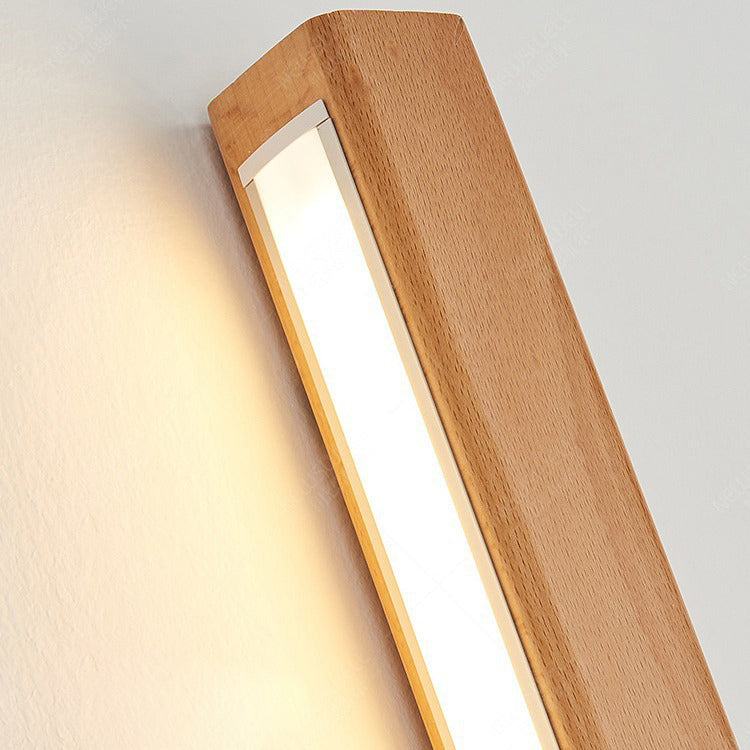 Applique LED Bois Massif, Style Japonais, 60–180 cm