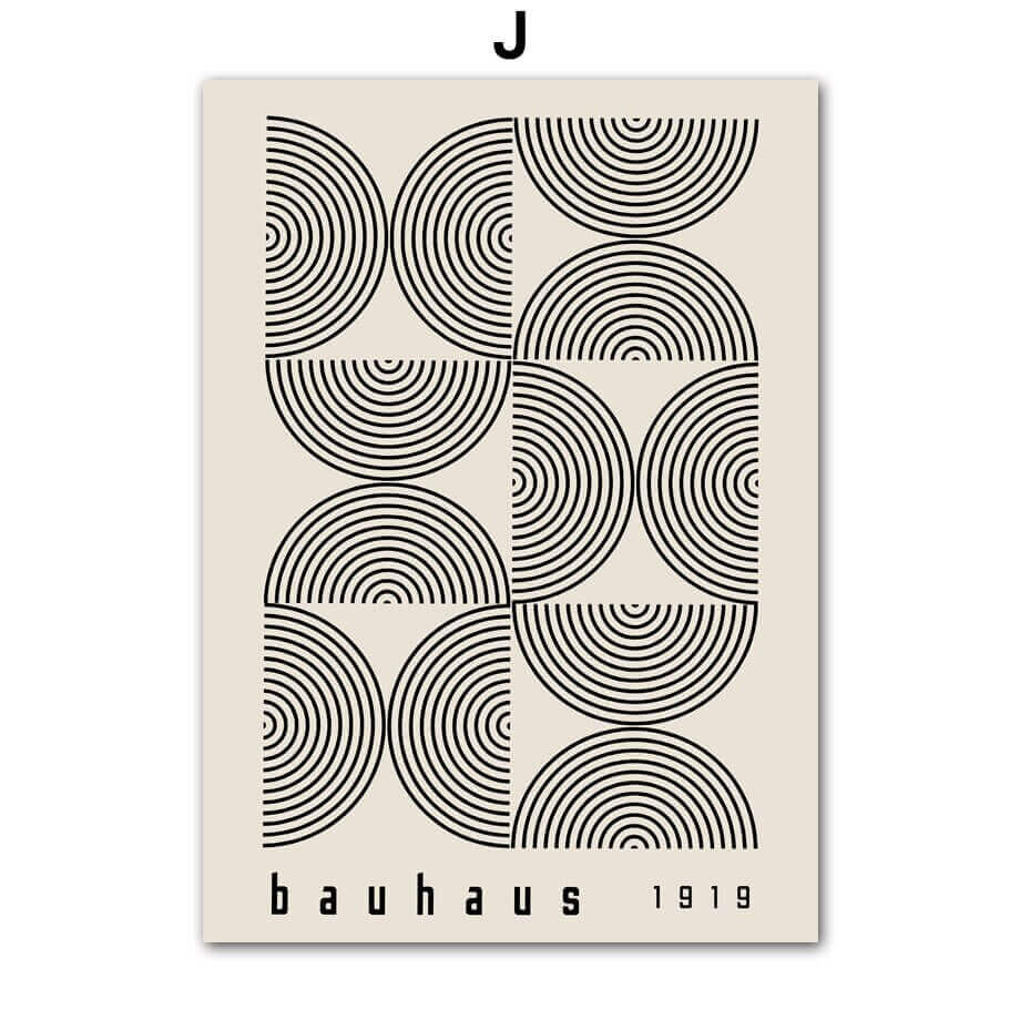 Impressions sur Toile Modernes – Style Minimaliste Inspiré du Bauhaus