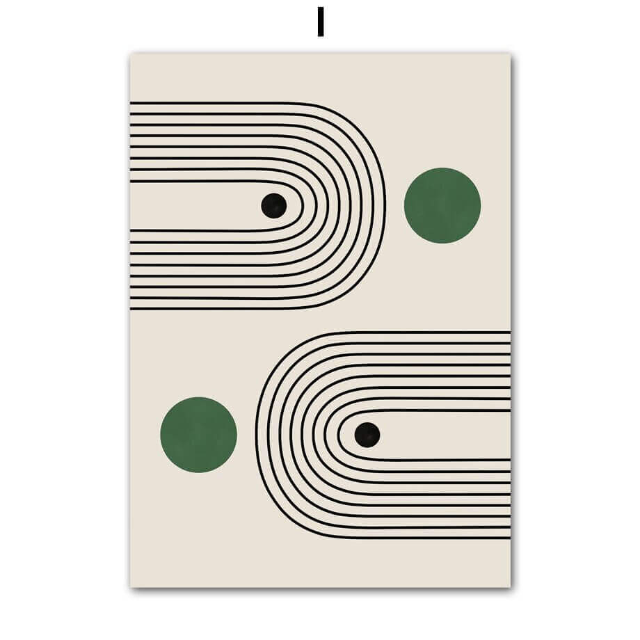 Impressions sur Toile Modernes – Style Minimaliste Inspiré du Bauhaus
