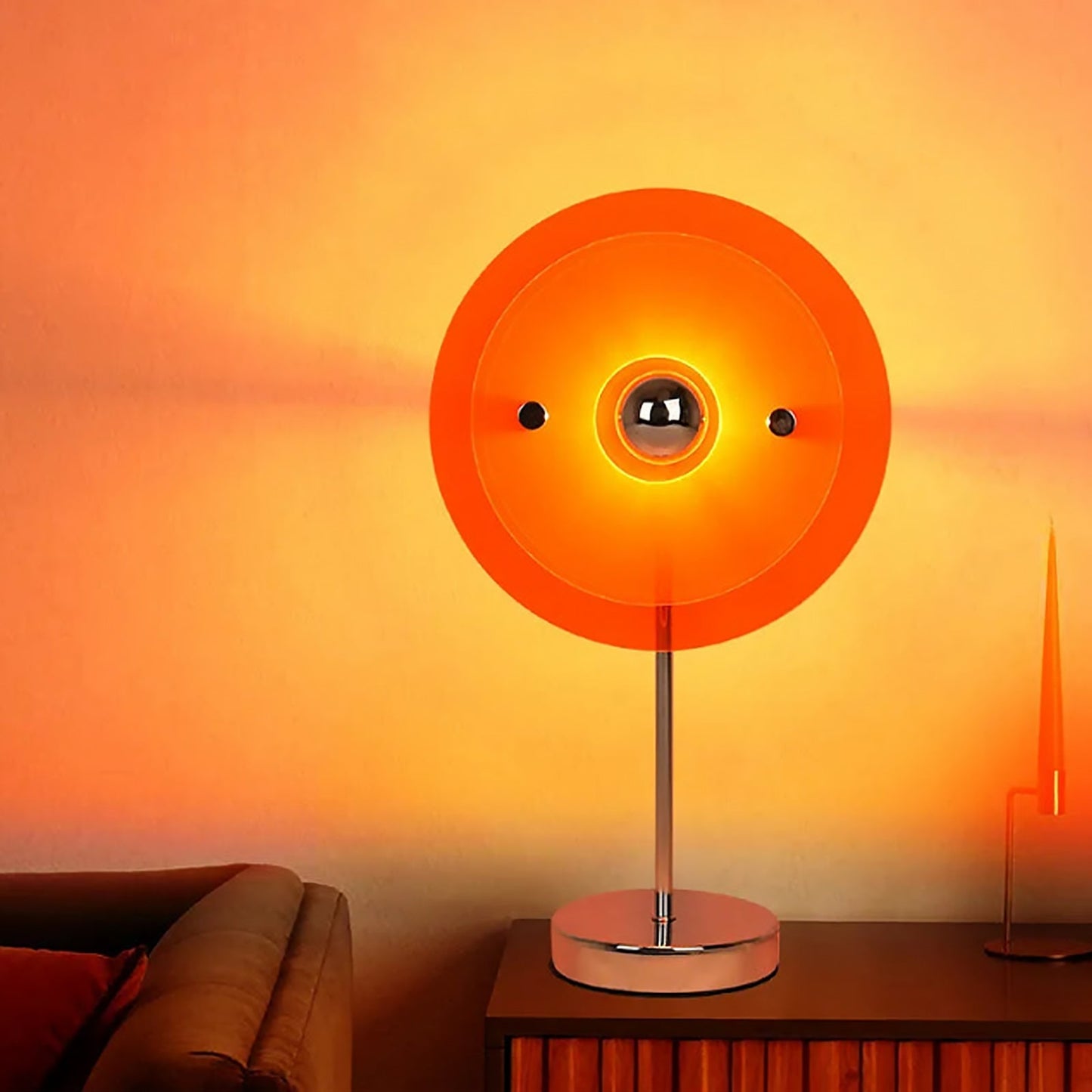 Lampe de Table Ambiance Acrylique Bauhaus – Élégance Moderne et Effet Couché de Soleil