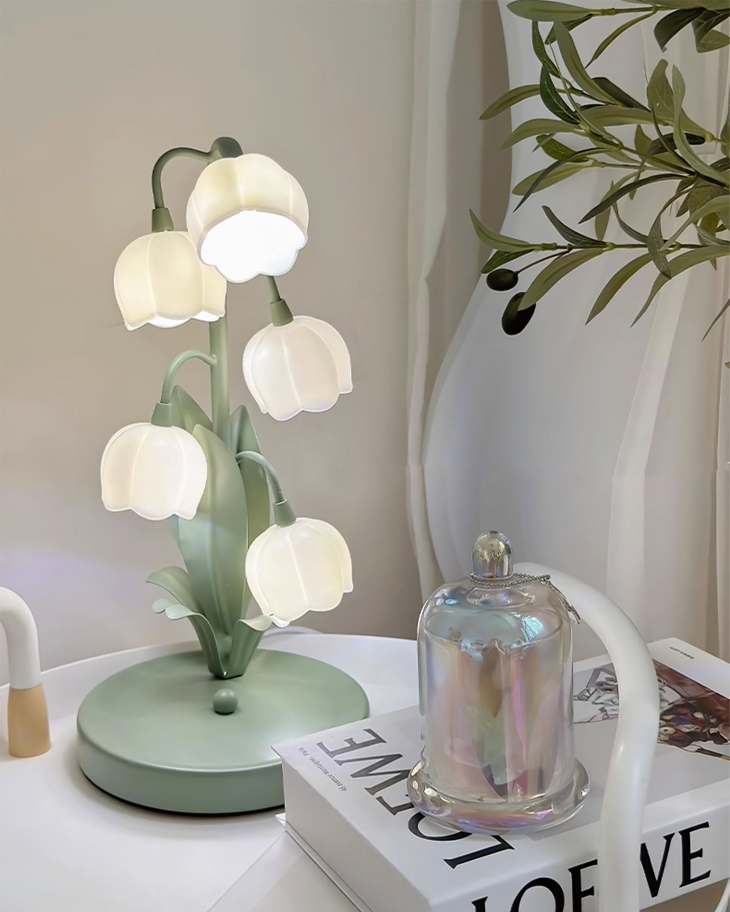 Lampe de Table Bell Orchid | Éclairage Élégant et Floral
