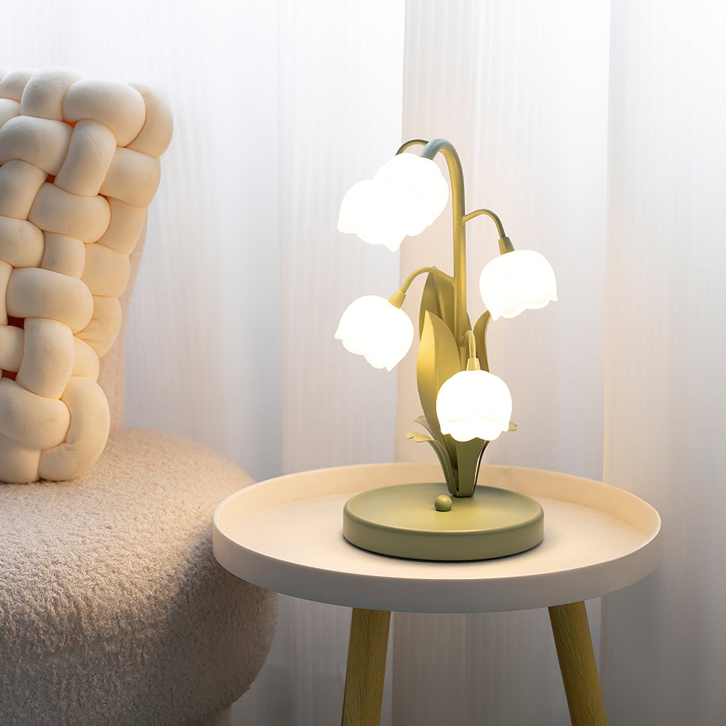 Lampe de Table Bell Orchid | Éclairage Élégant et Floral