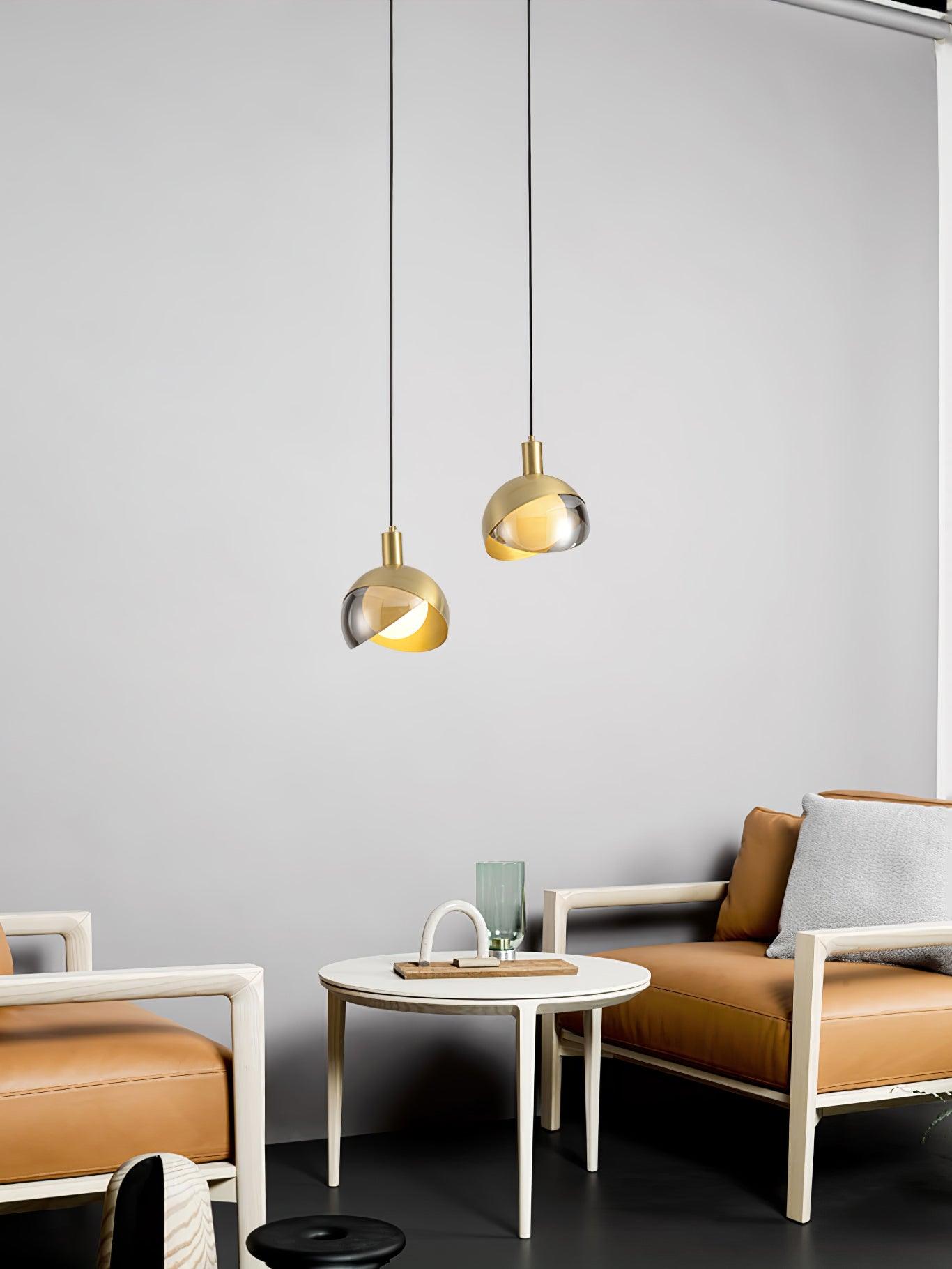 Suspension Métallique Moderne Blonche – Hauteur Réglable