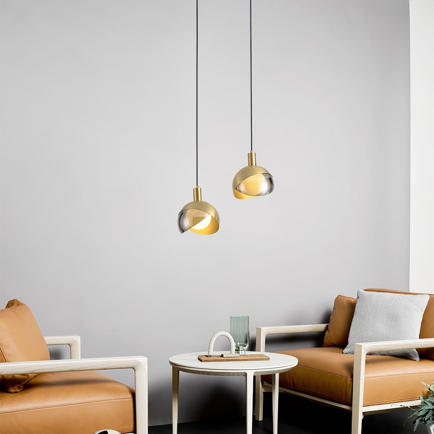 Suspension Métallique Moderne Blonche – Hauteur Réglable