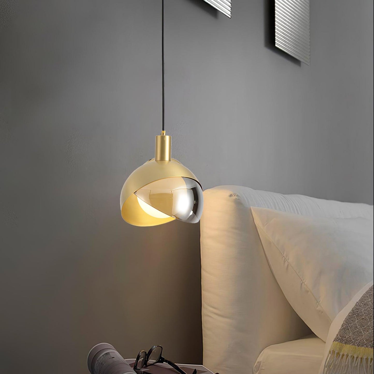 Suspension Métallique Moderne Blonche – Hauteur Réglable