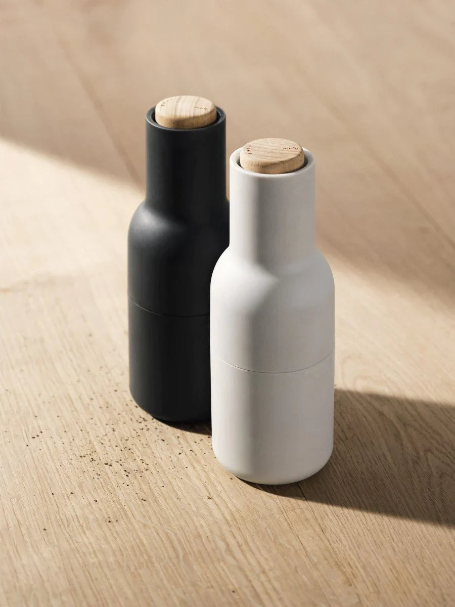 Moulin à Épices en Forme de Bouteille – Set de 2 pour Sel et Poivre avec Mécanisme Céramique