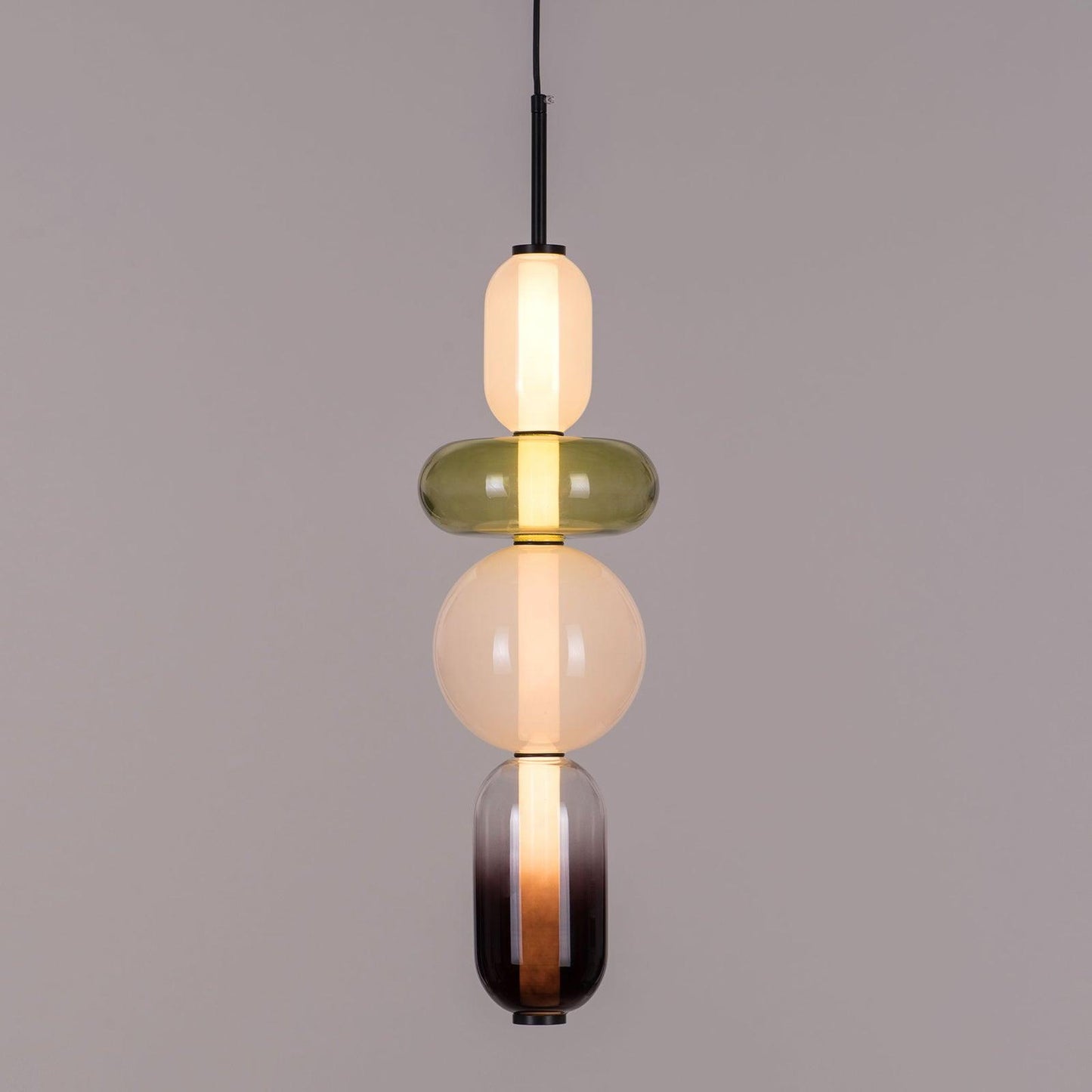 Suspension Moderne en Verre Confit – Élégance Colorée et Design Contemporain