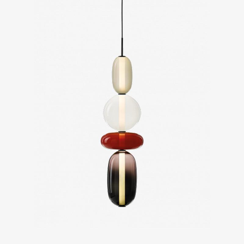 Suspension Moderne en Verre Confit – Élégance Colorée et Design Contemporain