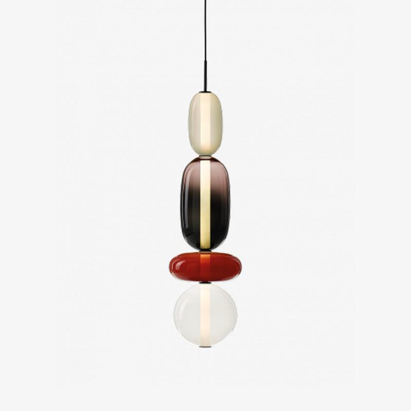 Suspension Moderne en Verre Confit – Élégance Colorée et Design Contemporain