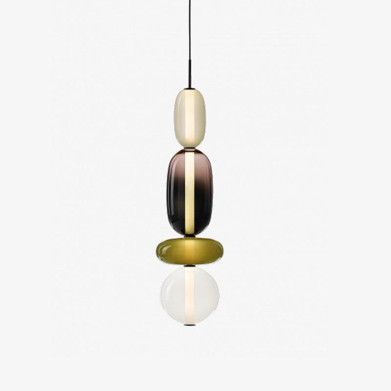 Suspension Moderne en Verre Confit – Élégance Colorée et Design Contemporain
