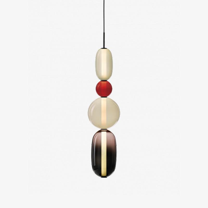 Suspension Moderne en Verre Confit – Élégance Colorée et Design Contemporain