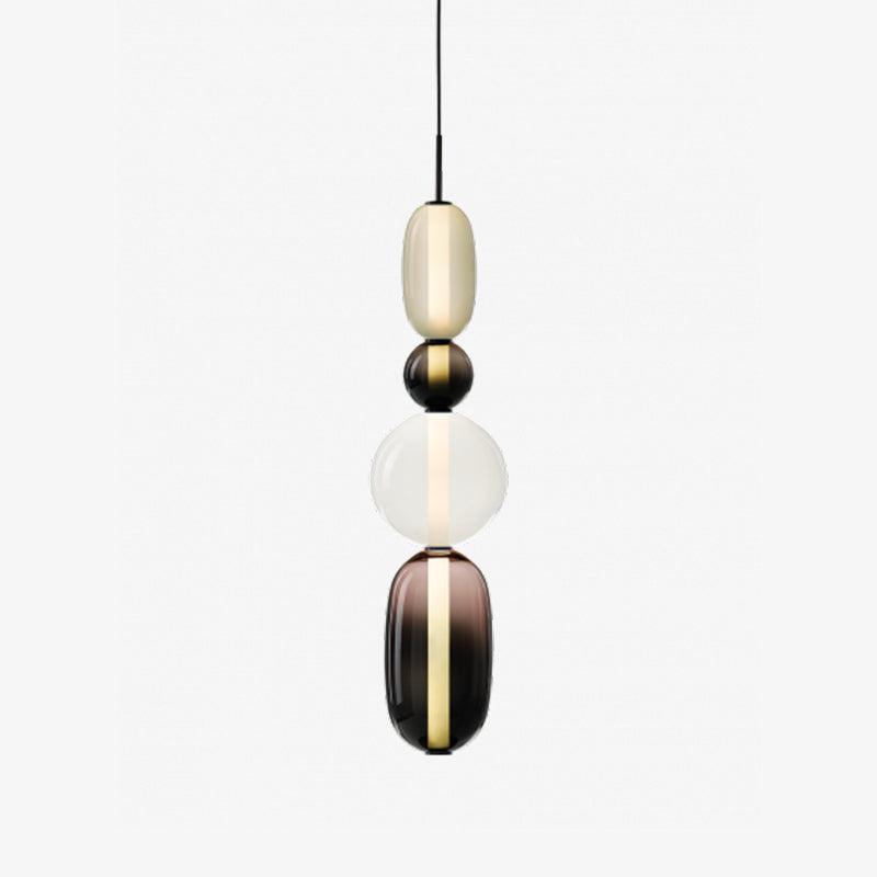Suspension Moderne en Verre Confit – Élégance Colorée et Design Contemporain