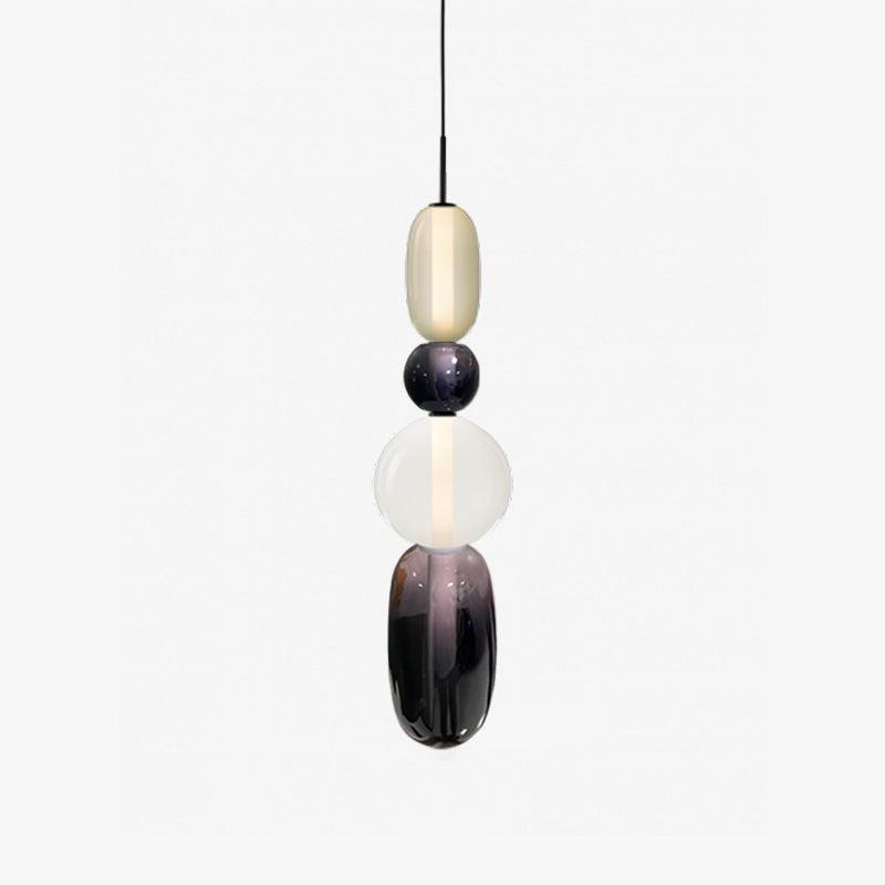 Suspension Moderne en Verre Confit – Élégance Colorée et Design Contemporain