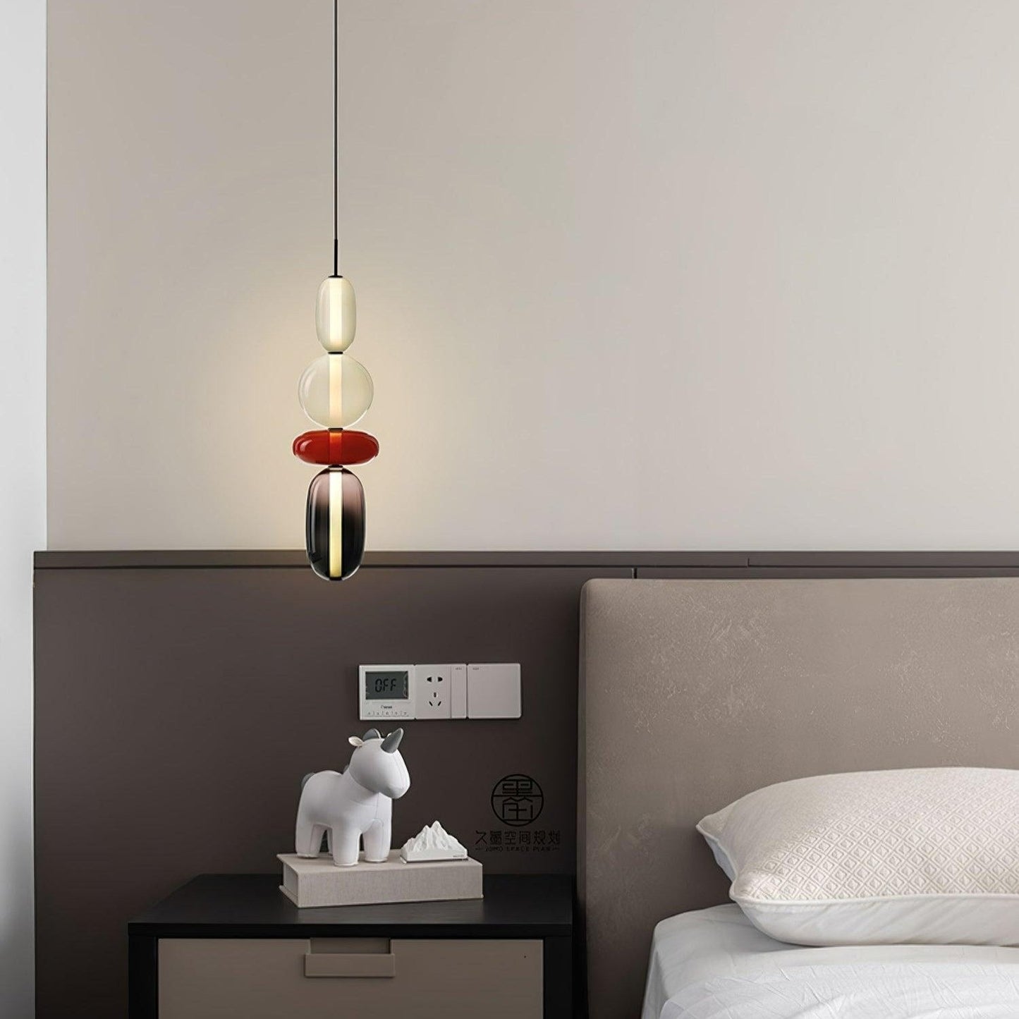 Suspension Moderne en Verre Confit – Élégance Colorée et Design Contemporain