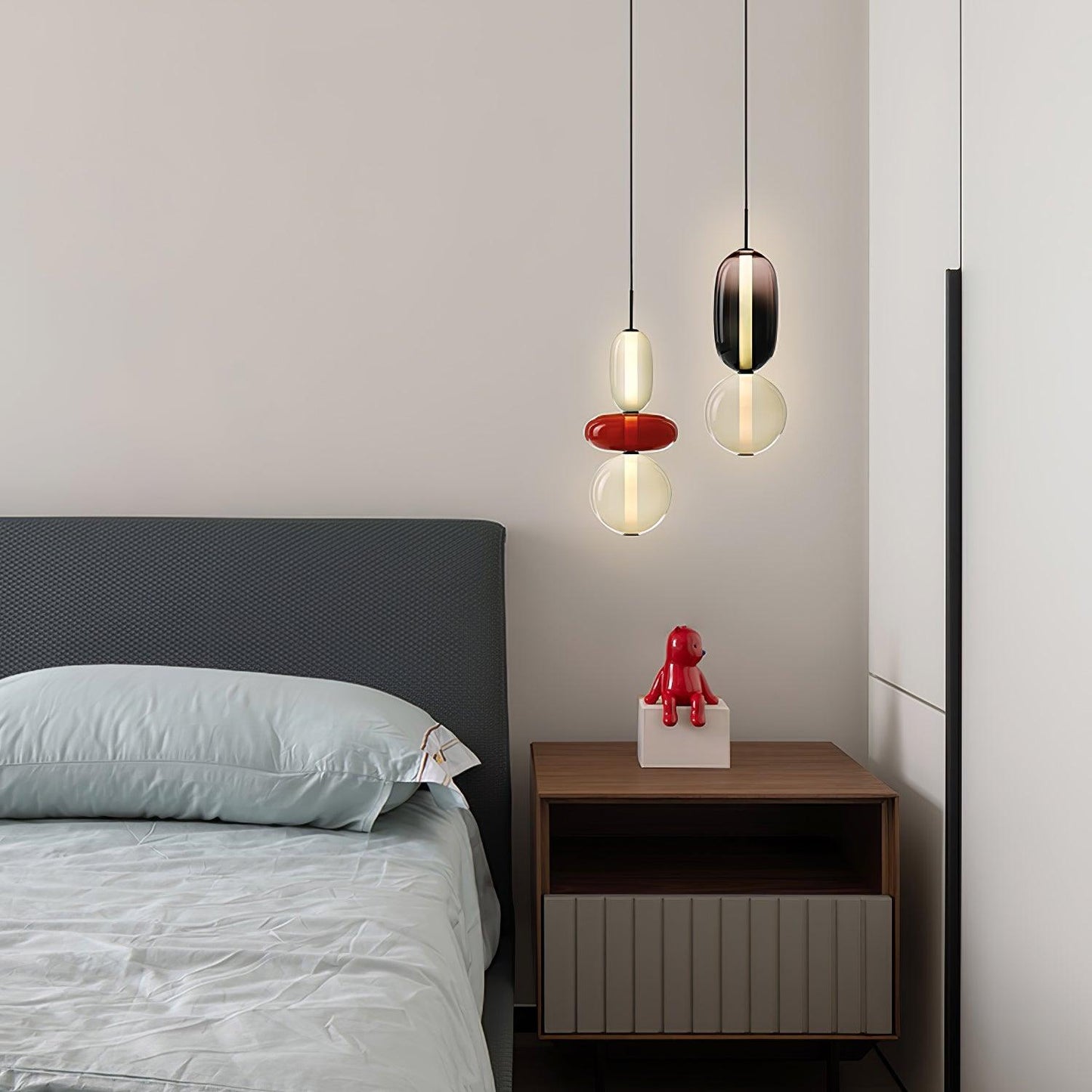 Suspension Moderne en Verre Confit – Élégance Colorée et Design Contemporain
