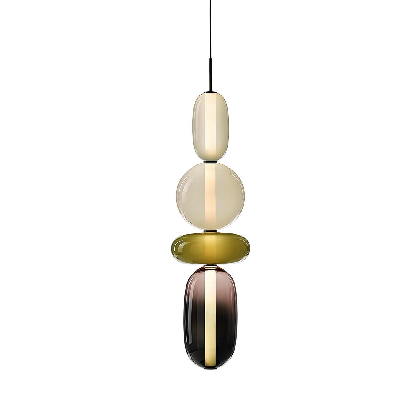 Suspension Moderne en Verre Confit – Élégance Colorée et Design Contemporain