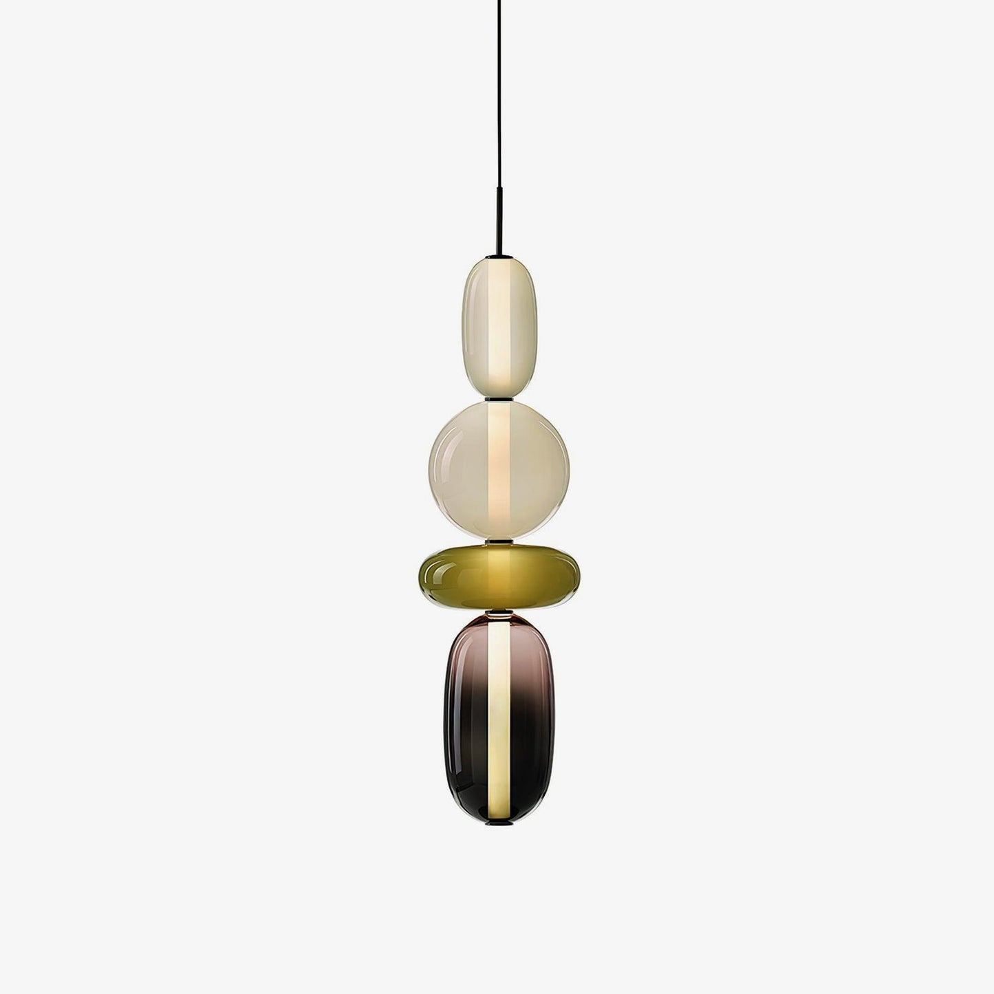 Suspension Moderne en Verre Confit – Élégance Colorée et Design Contemporain