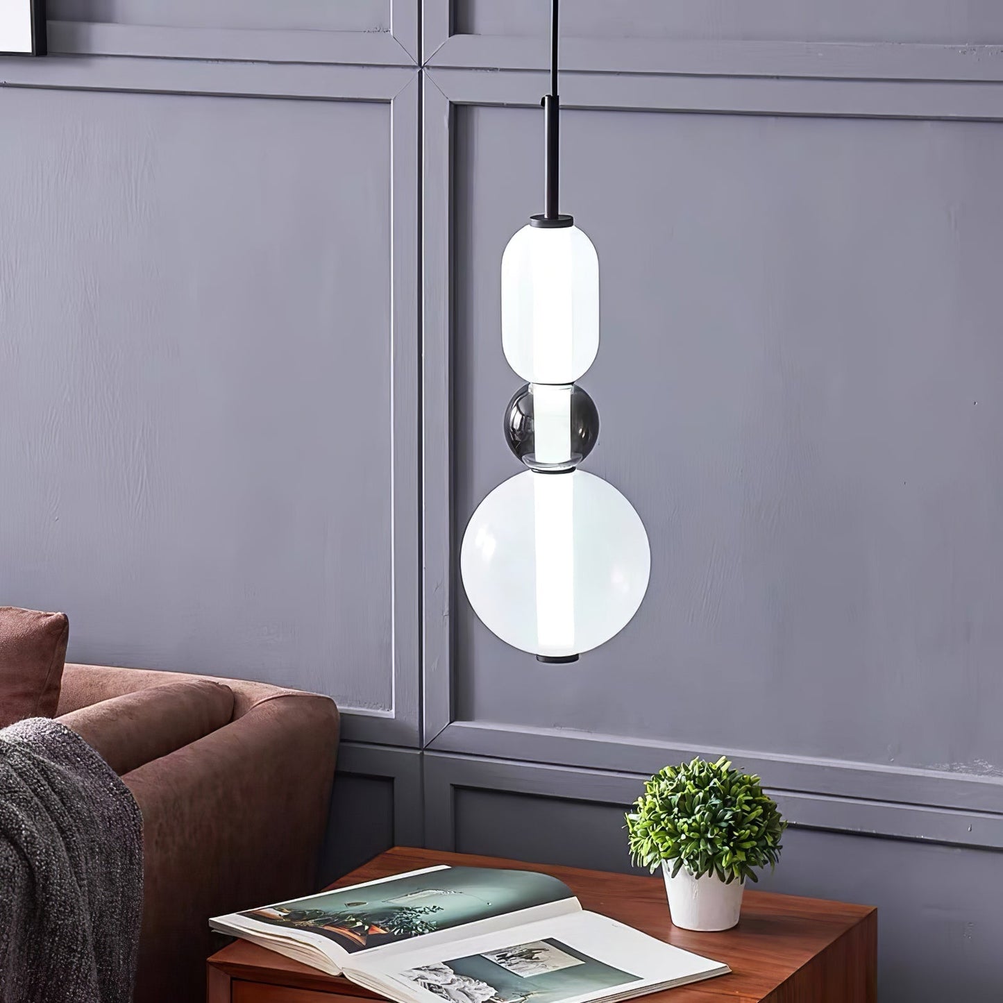Suspension Moderne en Verre Confit – Élégance Colorée et Design Contemporain