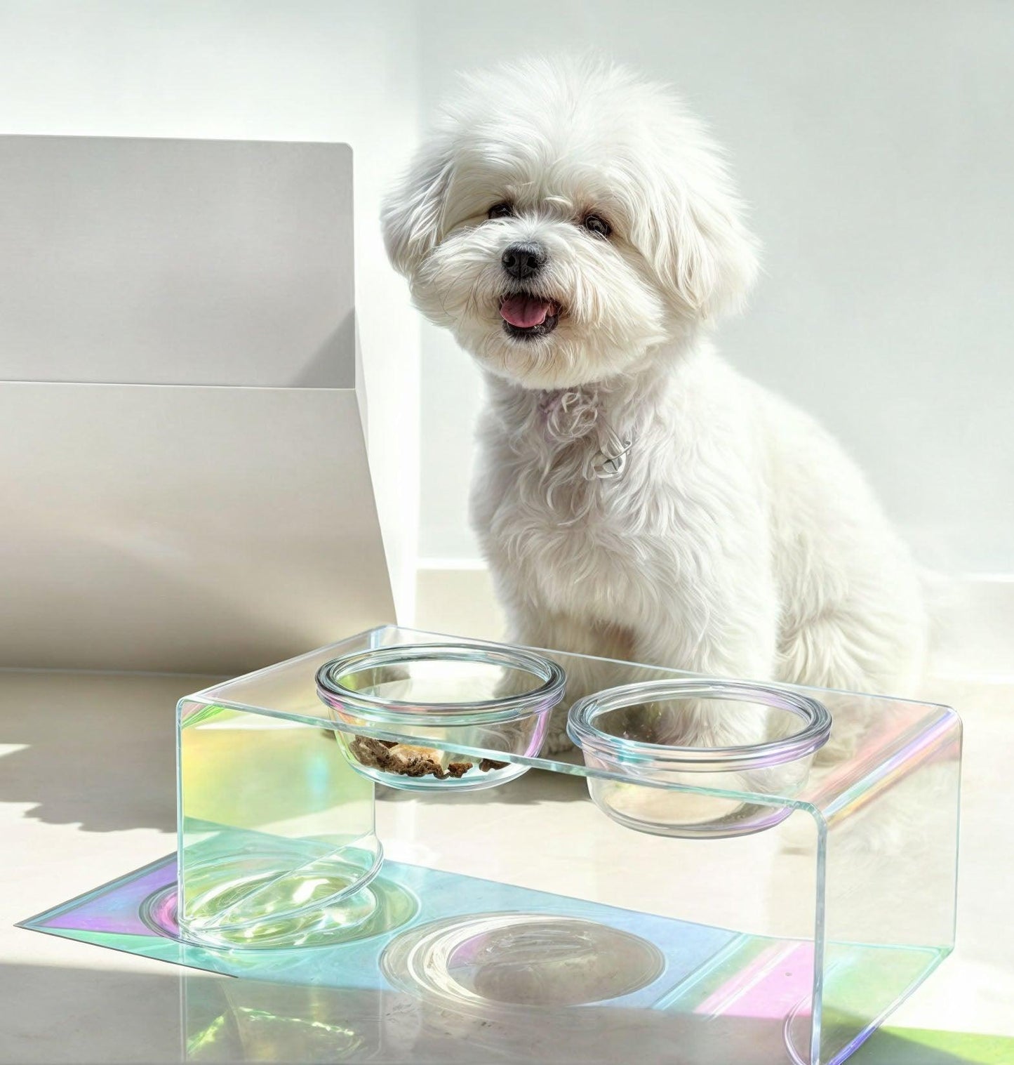 Gamelle Élevée Acrylique Chic pour Chien