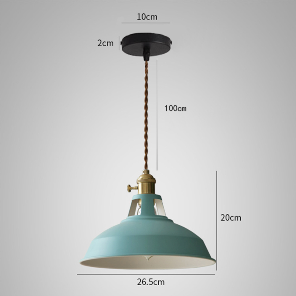 Suspension LED Design en Métal Coloré Loft | Éclairage Industriel et Moderne