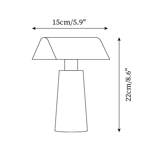 Lampe de Table Caret LED Métal Rechargeable