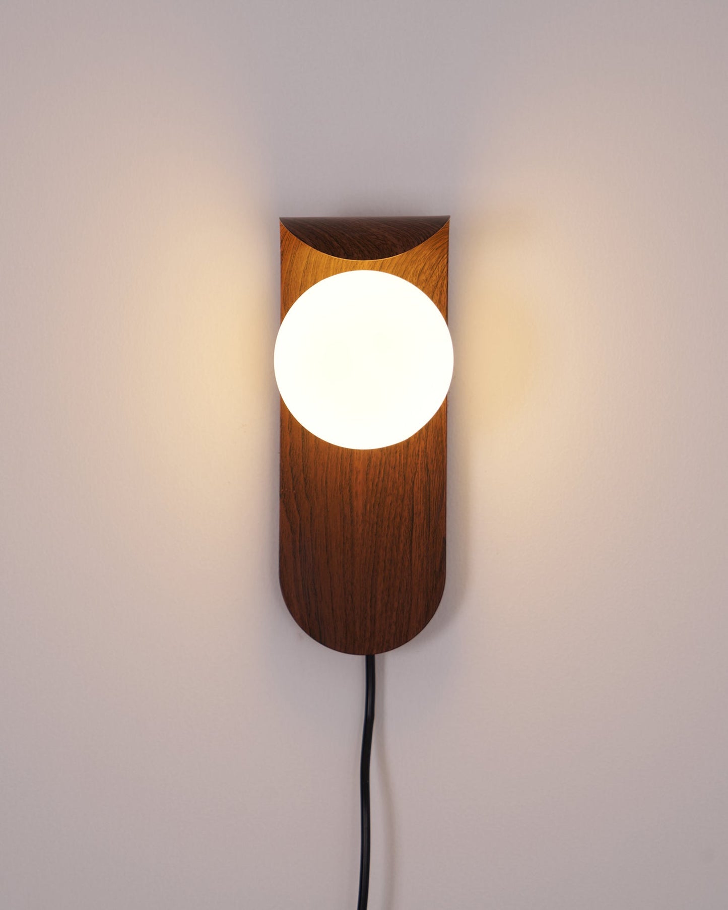 Applique Murale Design, Globe Givré, Bois & Métal, G9