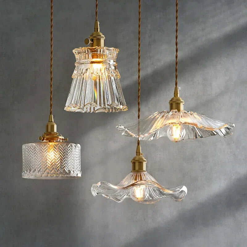Suspension Moderne en Verre avec Cordon Doré – Élégance Intemporelle pour Cuisine et Salle à Manger