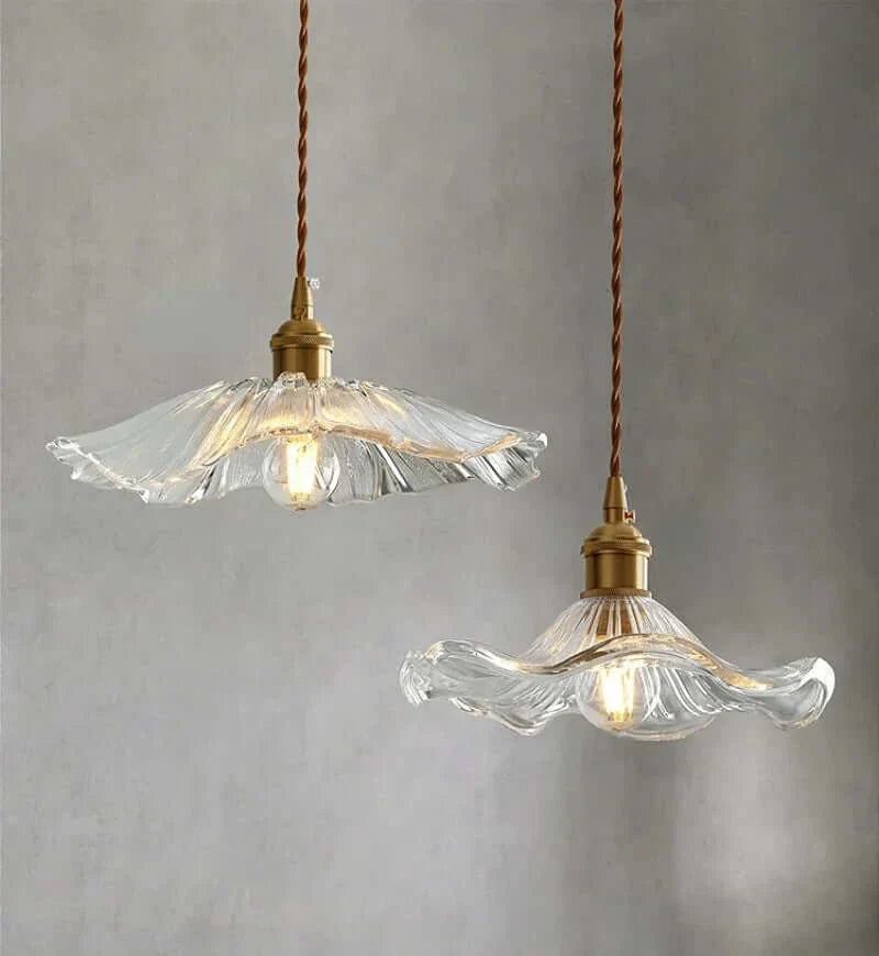 Suspension Moderne en Verre avec Cordon Doré – Élégance Intemporelle pour Cuisine et Salle à Manger
