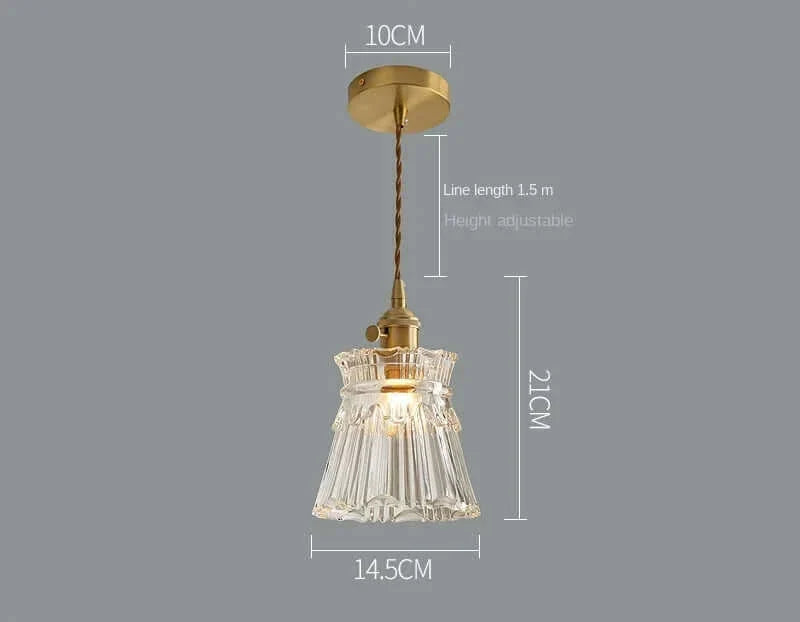 Suspension Moderne en Verre avec Cordon Doré – Élégance Intemporelle pour Cuisine et Salle à Manger