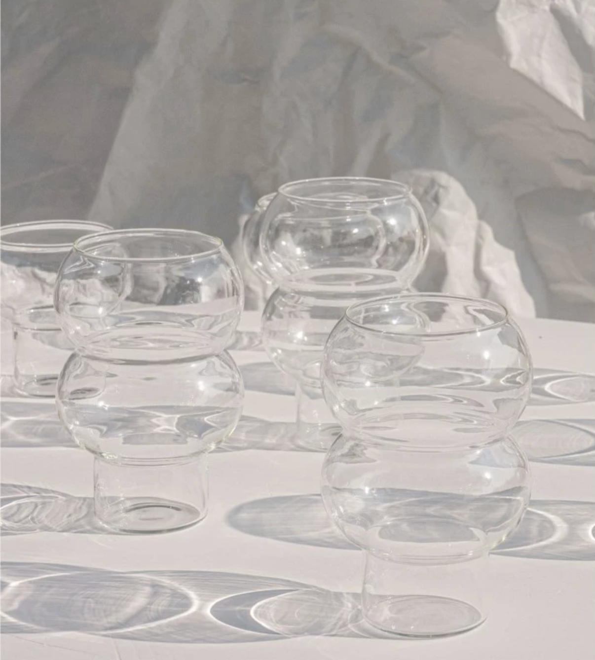 Verre à Cocktail Design Clear Droplet – Verre Soufflé Polyvalent pour Boissons ou Fleurs
