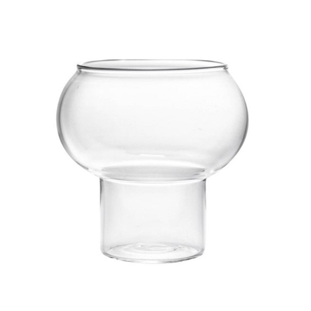 Verre à Cocktail Design Clear Droplet – Verre Soufflé Polyvalent pour Boissons ou Fleurs