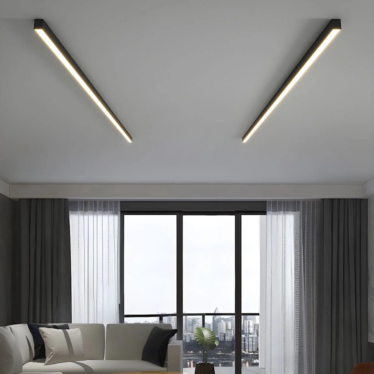 Plafonnier LED Minimaliste Linéaire Moderne