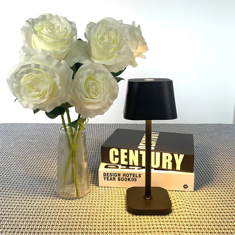 Lampe LED de Table Sans Fil Aluminium – Tactile et Rechargeable