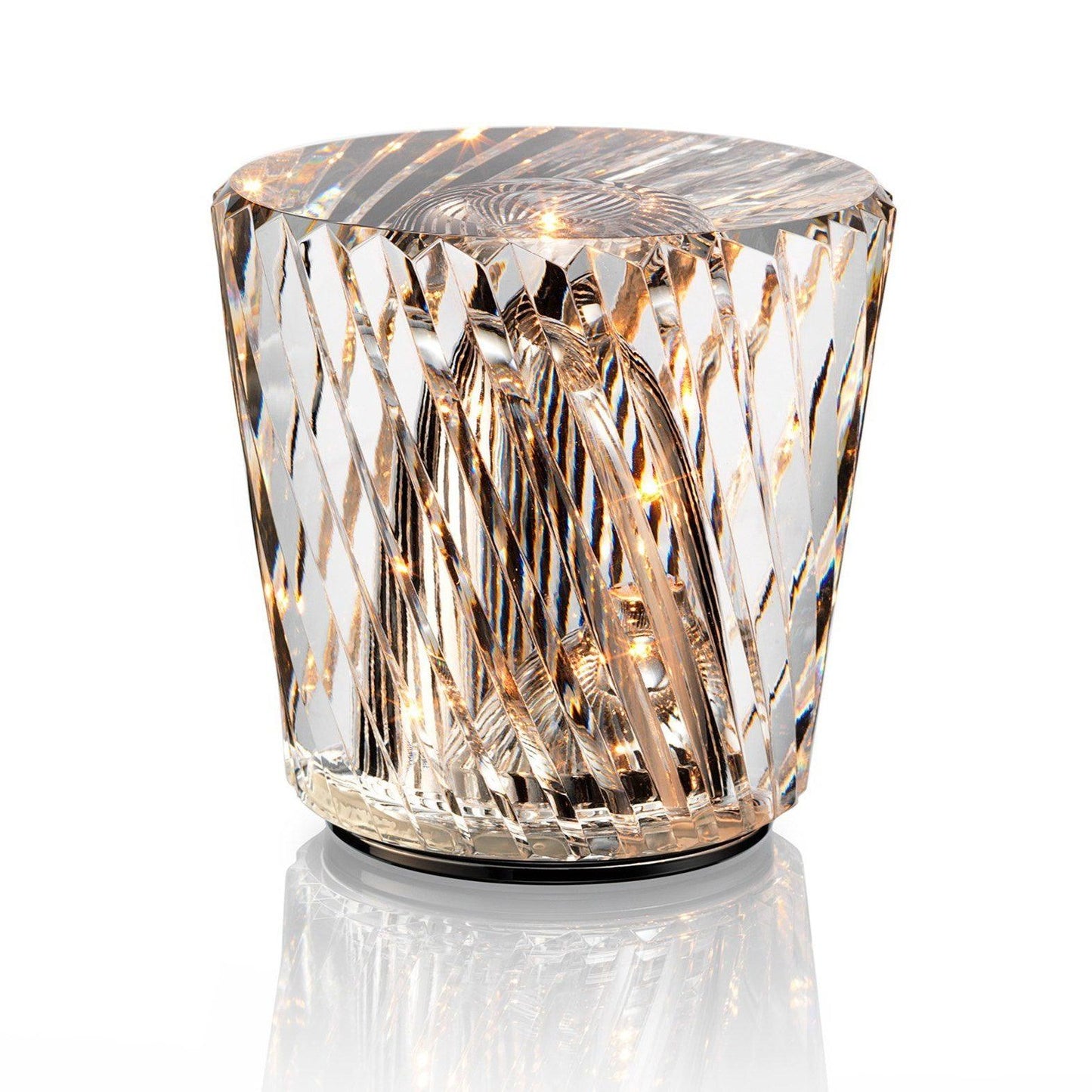 Lampe Cristal LED Rechargeable, Sans Fil, 3000K, Ø8cm
