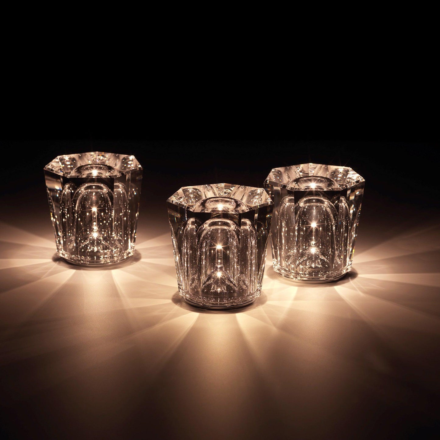 Lampe Cristal LED Rechargeable, Sans Fil, 3000K, Ø8cm