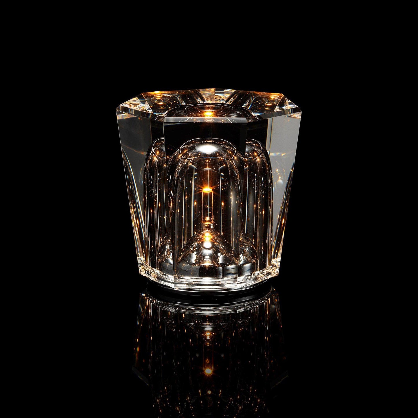 Lampe Cristal LED Rechargeable, Sans Fil, 3000K, Ø8cm