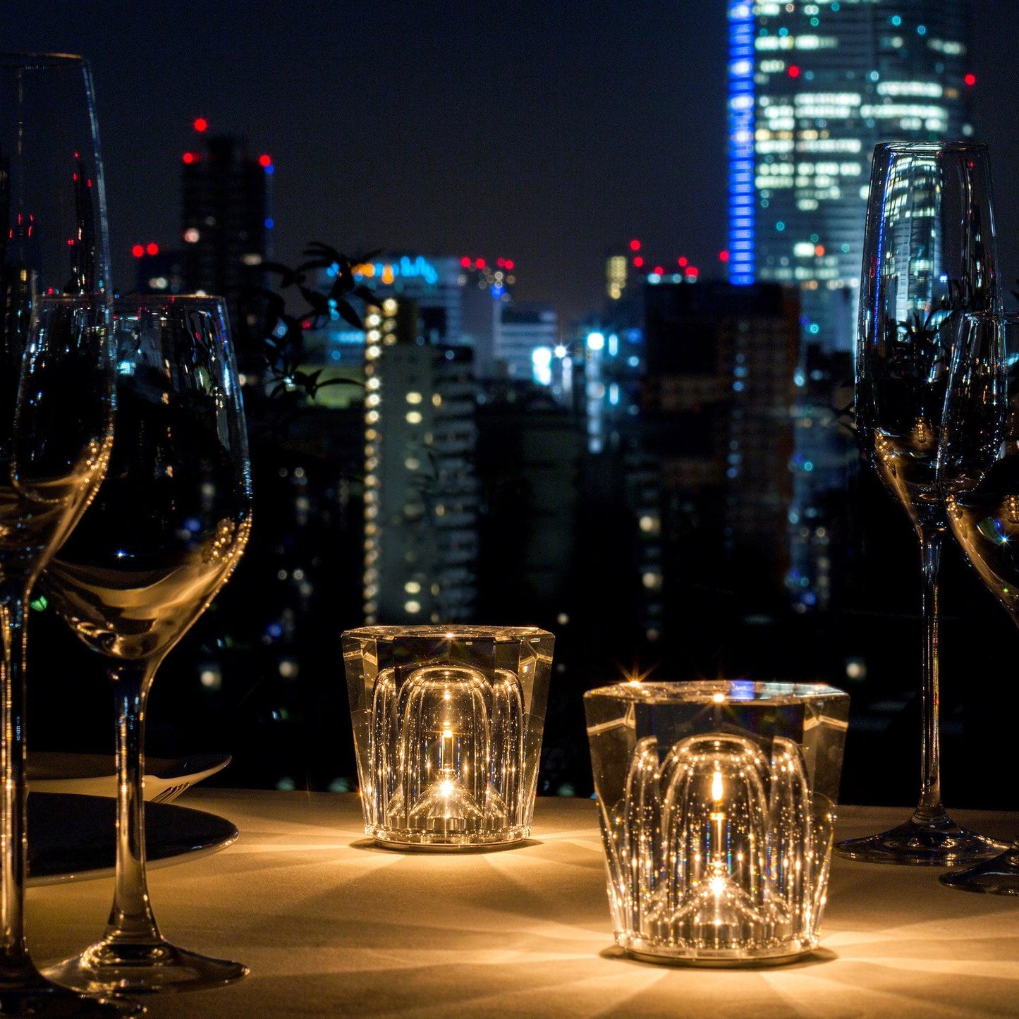 Lampe Cristal LED Rechargeable, Sans Fil, 3000K, Ø8cm
