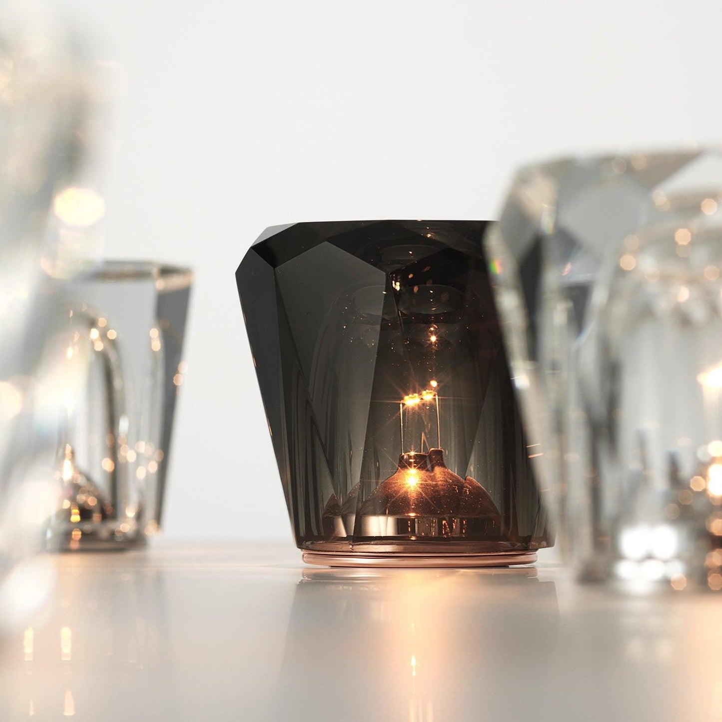 Lampe Cristal LED Rechargeable, Sans Fil, 3000K, Ø8cm