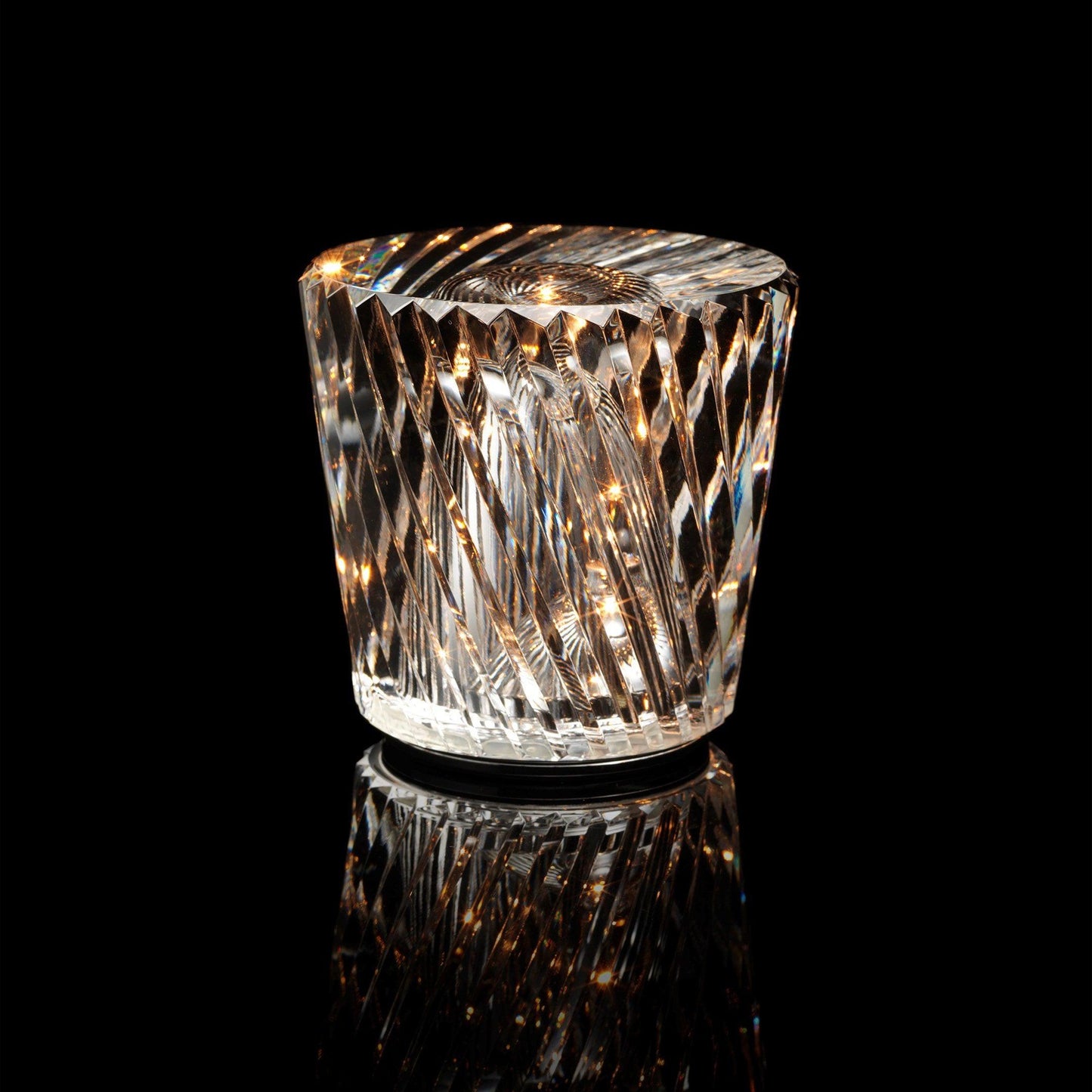 Lampe Cristal LED Rechargeable, Sans Fil, 3000K, Ø8cm